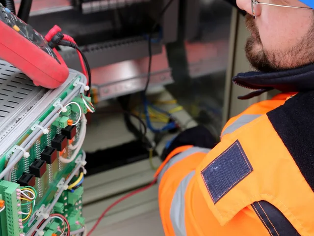 Electrician at work